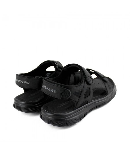 Sandalia Skechers FLEX ADVANTAGE 1.0- UPWELL. Color negro. Trasera